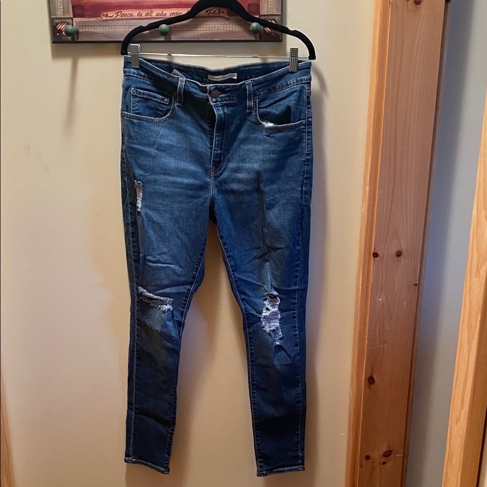 Trendy Women's Blue Skinny Jeans